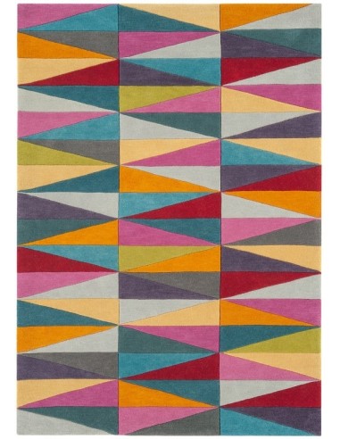 tappeto design Funk 08 Triangles con cuscino gemello multicolor