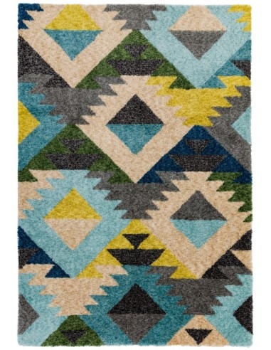 tappeto design Gala Ga02 Diamond Multi con cuscino gemello multicolor