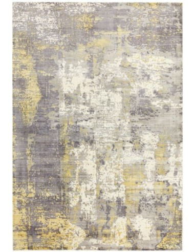 tappeto design Gatsby Gold con cuscino gemello giallo/oro/rame/mattone