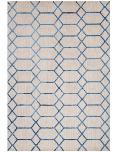 tappeto design Koko Blue con cuscino gemello blu/azzurro