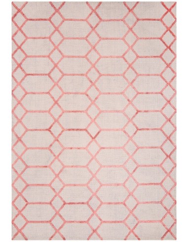 tappeto design Koko Coral con cuscino gemello rosso/arancio/bordeaux
