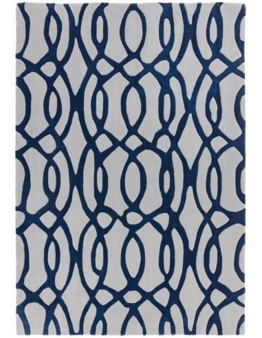 tappeto design Matrix 36 Wire Blue con cuscino gemello blu/azzurro