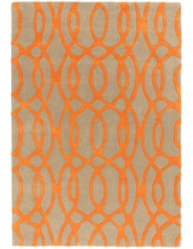 tappeto design Matrix 37 Wire Orange con cuscino gemello rosso/arancio/bordeaux