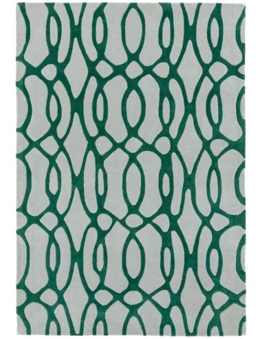 tappeto design Matrix 38 Wire Green con cuscino gemello verde/oliva