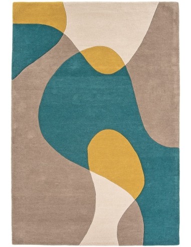 tappeto design Matrix 54 Arc Taupe con cuscino gemello multicolor