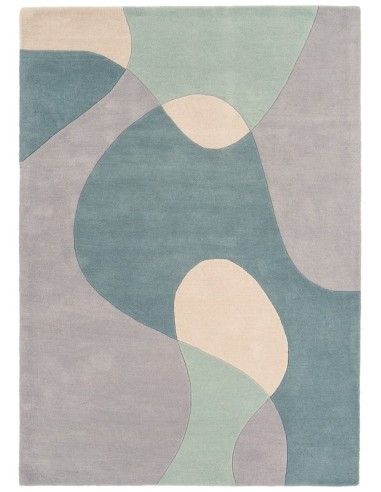 tappeto design Matrix 56 Arc Sky con cuscino gemello blu/azzurro