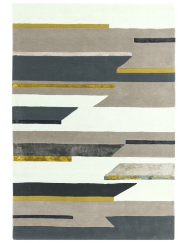 tappeto design Matrix 62 Rhombus Mustard con cuscino gemello giallo/oro/rame/mattone