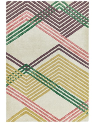 tappeto design Matrix 64 Zig Zag Multi con cuscino gemello multicolor