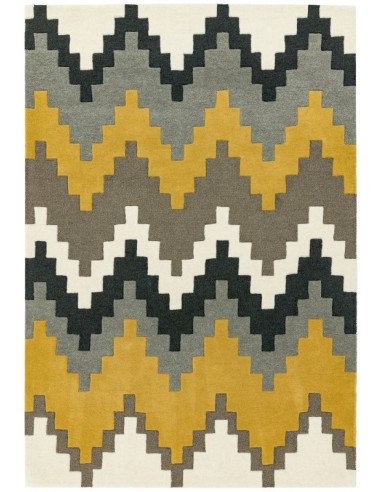 tappeto design Matrix 69 Cuzzo Mustard Passatoia con cuscino gemello giallo/oro/rame/mattone