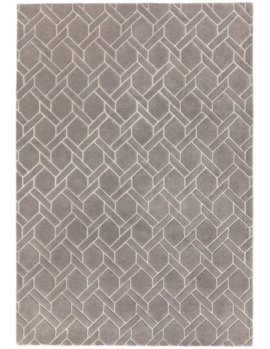 tappeto design Nexus Fine Lines Grey-Silver con cuscino gemello grigio/nero/antracite