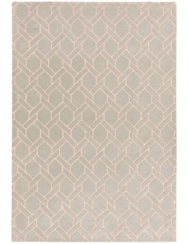 tappeto design Nexus Fine Lines Silver-Pink con cuscino gemello viola/lilla/rosa