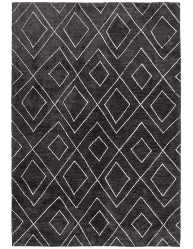 tappeto design Nomad Nm01 Dark Grey con cuscino gemello grigio/nero/antracite