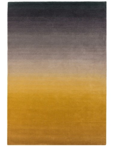 tappeto design Ombre Om01 Mustard con cuscino gemello giallo/oro/rame/mattone