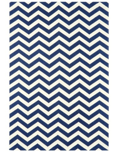 tappeto design Onix 12 Zig Zag Blue con cuscino gemello blu/azzurro