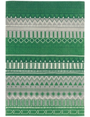 tappeto design Onix 14 Tribal Mix Green con cuscino gemello verde/oliva