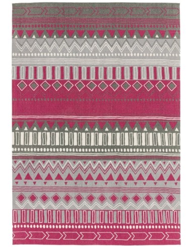 tappeto design Onix 15 Tribal Mix Berry con cuscino gemello rosso/arancio/bordeaux