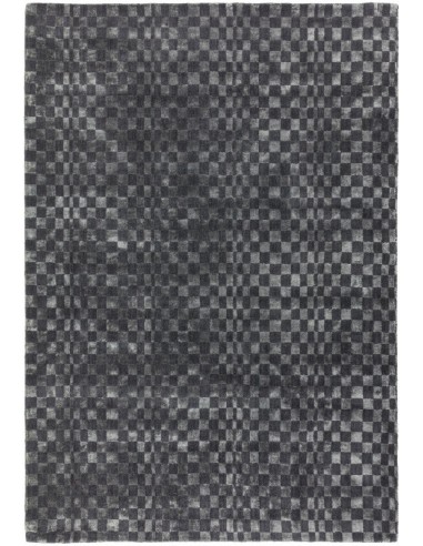 tappeto design Oska Charcoal con cuscino gemello grigio/nero/antracite
