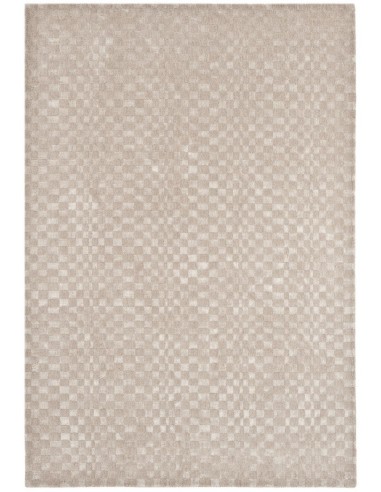 tappeto design Oska Sand con cuscino gemello bianco/beige/tortora