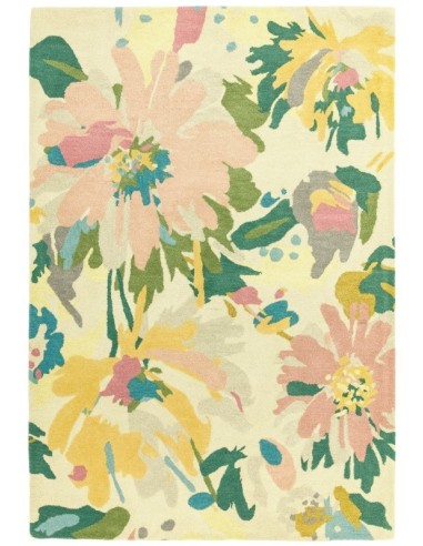 tappeto design Reef Rf10 Floral Pink Multi con cuscino gemello viola/lilla/rosa