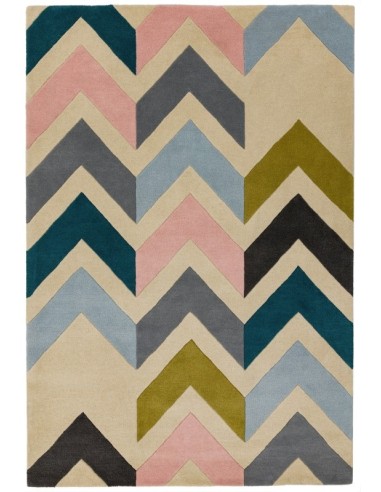 tappeto design Reef Rf12 Chevron Multi con cuscino gemello multicolor