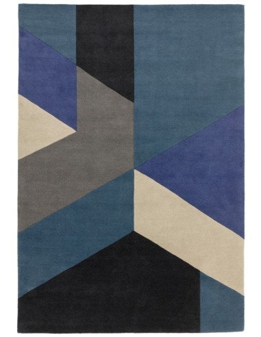 tappeto design Reef Rf13 Big Geo Blue con cuscino gemello blu/azzurro
