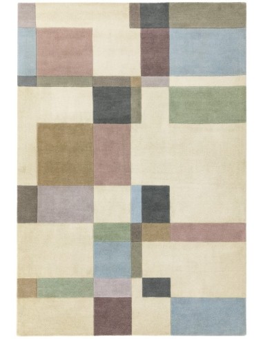 tappeto design Reef Rf17 Blocks Pastel con cuscino gemello multicolor