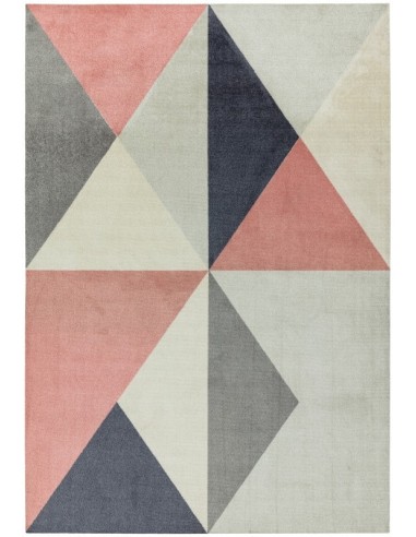 tappeto design Riley Rl06 Pink con cuscino gemello viola/lilla/rosa