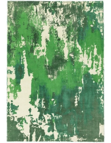 tappeto design Saturn Green con cuscino gemello verde/oliva