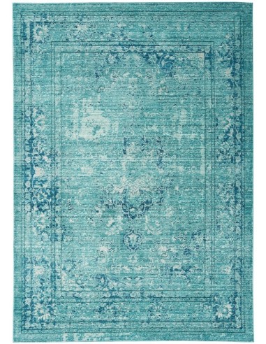 tappeto design Verve Ve10 Medallion Blue con cuscino gemello blu/azzurro