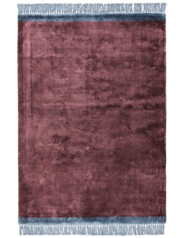 tappeto tinta unita Elgin Plum- Blue Border viola/lilla/rosa