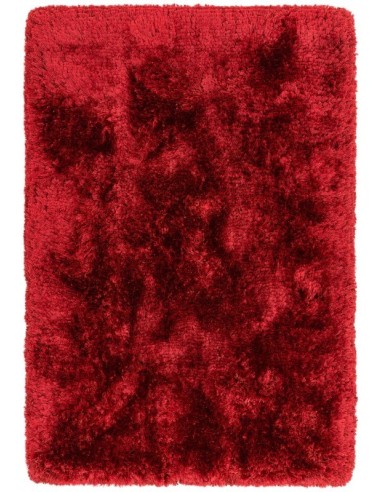 tappeto shaggy pelo lungo Plush Red rosso/arancio/bordeaux