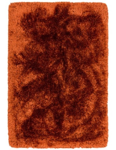 tappeto shaggy pelo lungo Plush Rust rosso/arancio/bordeaux