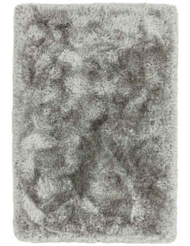 tappeto shaggy pelo lungo Plush Silver rotondo grigio/nero/antracite