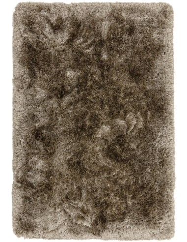tappeto shaggy pelo lungo Plush Taupe giallo/oro/rame/mattone