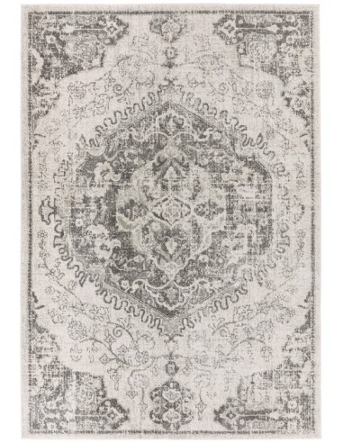 tappeto moderno Nova Medallion Ivory NV26 grigio/nero/antracite