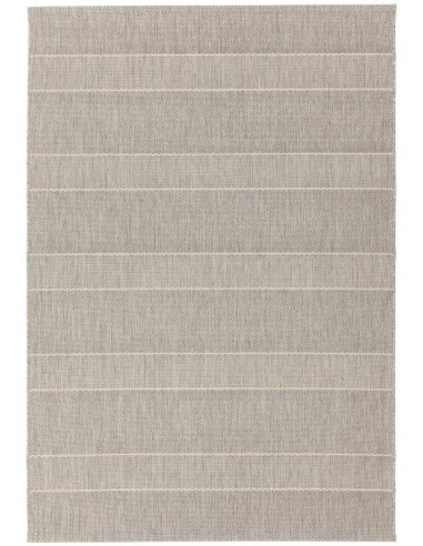 tappeto moderno Patio 03 Beige Stripe bianco/beige/tortora