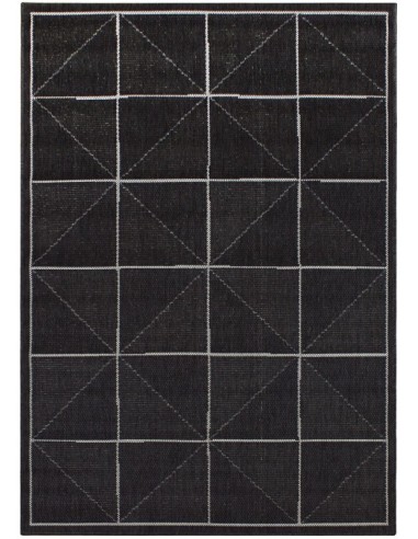 tappeto moderno Patio 07 Charcoal Check grigio/nero/antracite