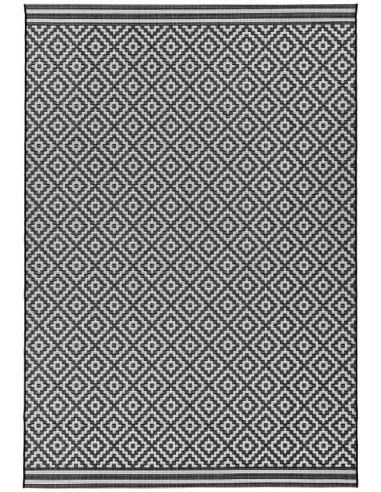 tappeto moderno Patio 12 Diamond Mono bianco e nero
