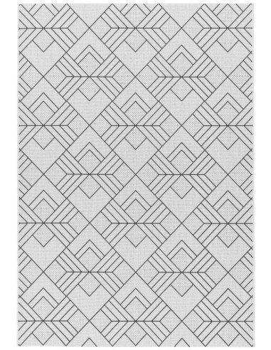 tappeto moderno Patio 16 Deco Ivory bianco e nero