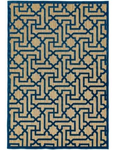 tappeto moderno Plaza PZ03 Navy blu/azzurro