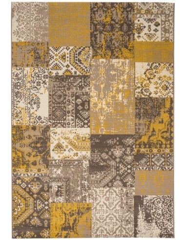 tappeto moderno Revive REV06 giallo/oro/rame/mattone
