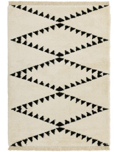 tappeto moderno Rocco RC03 CREAM bianco e nero