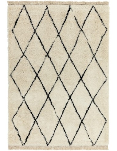 tappeto moderno Rocco RC08 CREAM DIAMOND bianco e nero