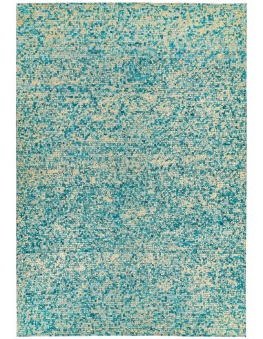 tappeto in pelle Elona Mosaic Cowhide Aqua grigio/nero/antracite