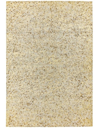 tappeto in pelle Elona Mosaic Cowhide Gold grigio/nero/antracite