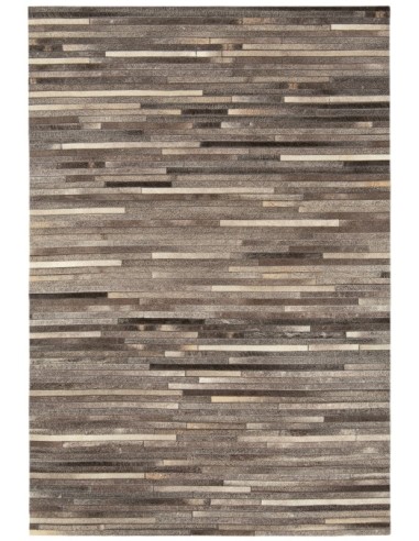 tappeto in pelle Gaucho Dark Grey Stripe grigio/nero/antracite