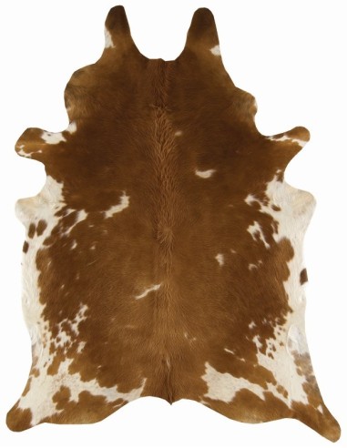 tappeto in pelle Rodeo 02 Brown & White bianco e nero