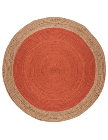 tappeto fibra naturale Faro Rust rotondo rosso/arancio/bordeaux