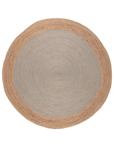 tappeto fibra naturale Faro Silver rotondo grigio/nero/antracite