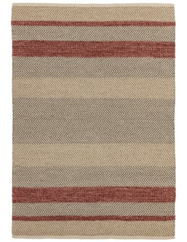 tappeto fibra naturale Fields Red rosso/arancio/bordeaux